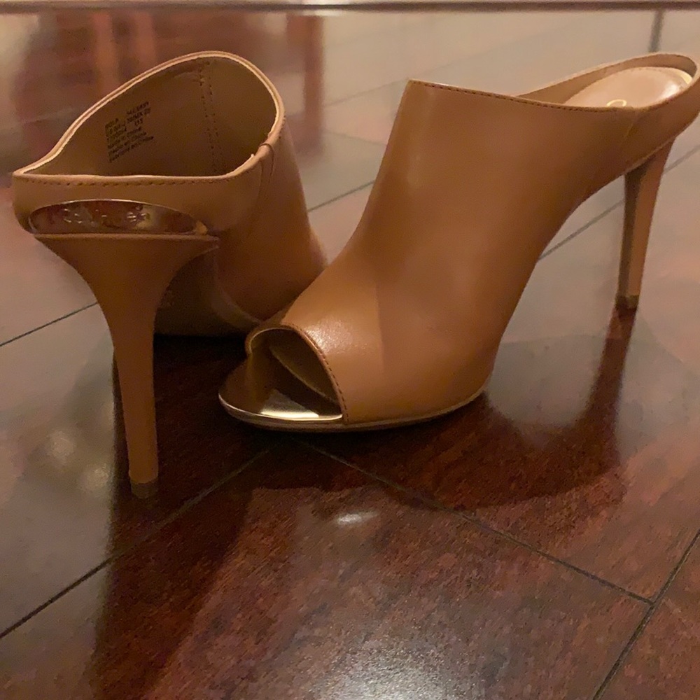 Calvin Klein open toe booties